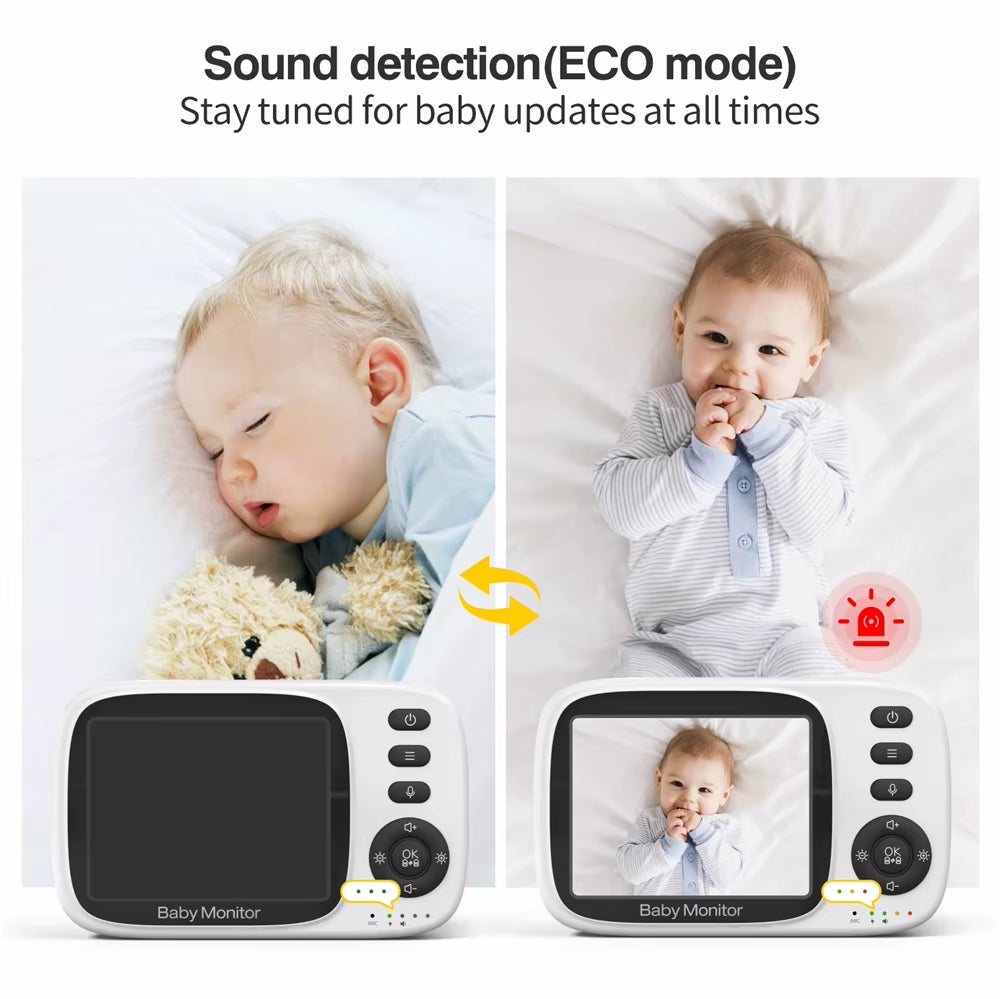 Video Baby Monitor 2.4G Wireless with 3.2 Inches LCD Two Way Audio Talk Night Vision Surveillance Security Camera Babyphone
