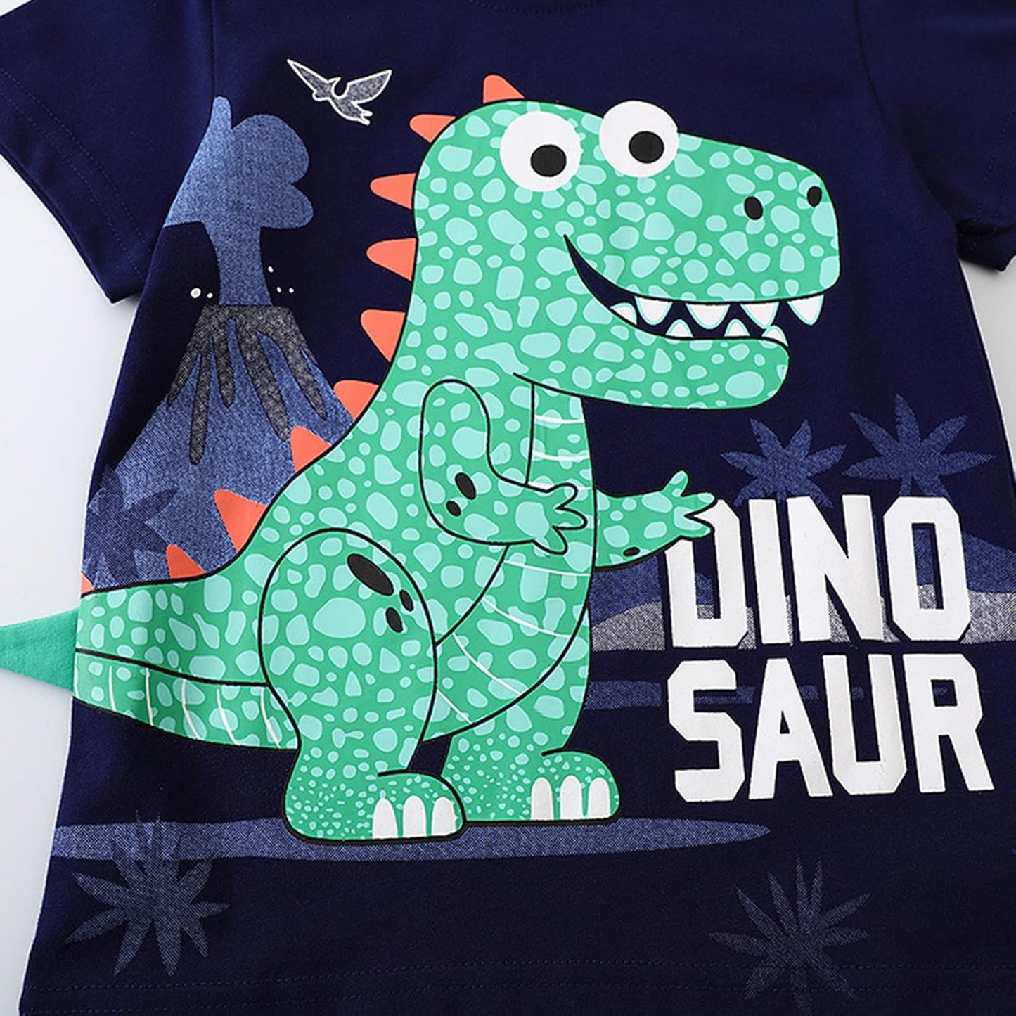 2023 Toddler Kids Boys Summer Short Sleeve Dinosaur T Shirts Tops Shorts Outfits Clothes Set 2 to 7 (2-Black, 2-3 Years)