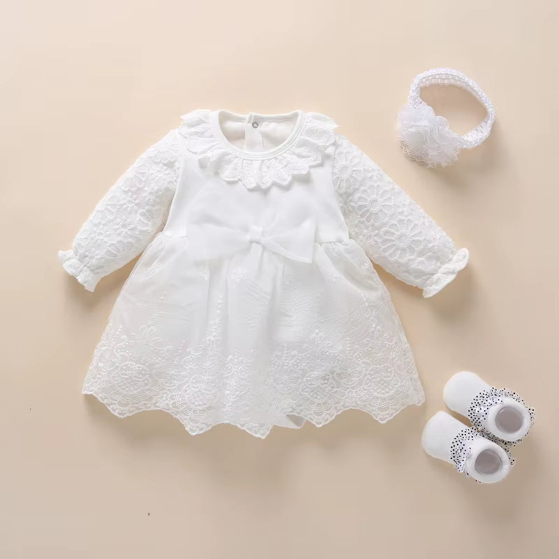 New Born Baby Girl Clothes 2019 Vestidos Christening Dress for Baby Girl Cotton Princess Baby White Baptism Dresses 3 6 9 Months