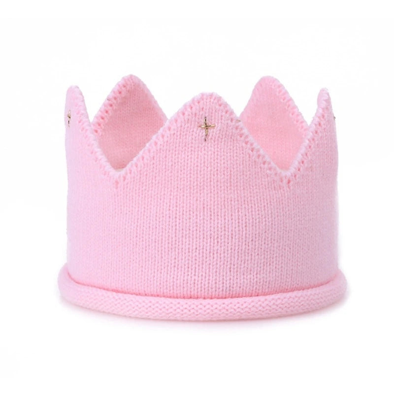 Star Crown Baby Hat Photography Props Autumn Winter Knit Newborn Baby Girl Boy Hat Turban Infant Crown Birthday Party Hat Cap