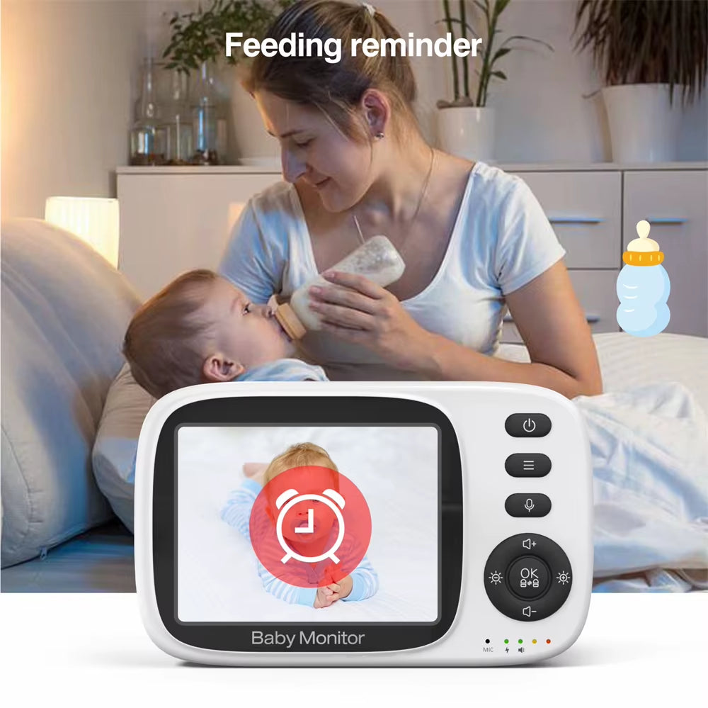 Video Baby Monitor 2.4G Wireless with 3.2 Inches LCD Two Way Audio Talk Night Vision Surveillance Security Camera Babyphone
