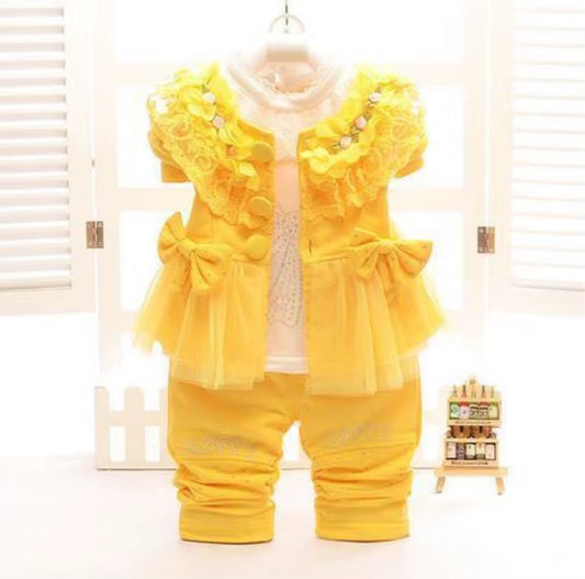 Baby Girl Fashion Three-Piece Set