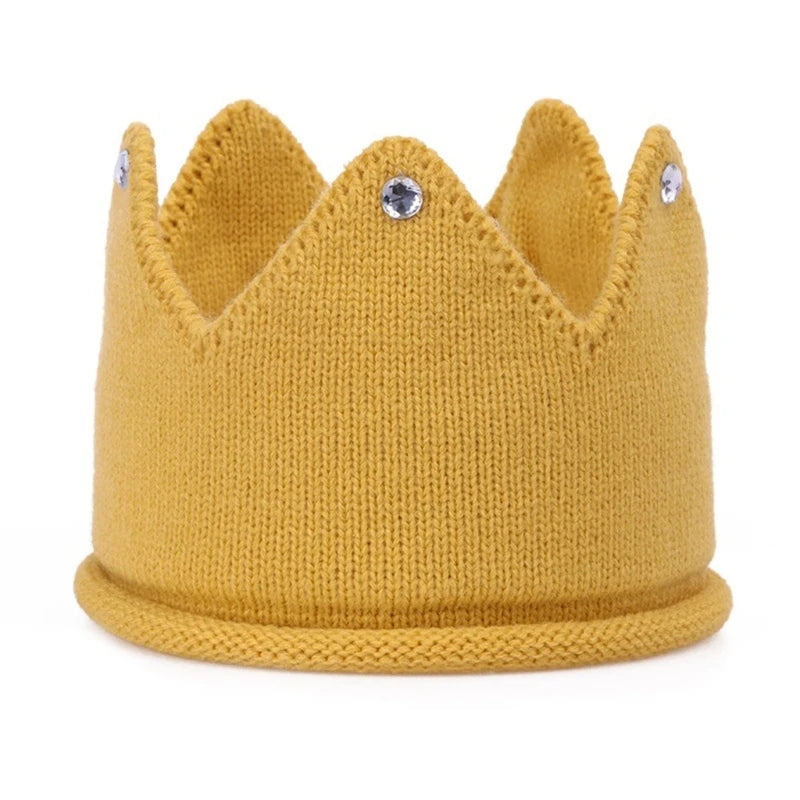 Star Crown Baby Hat Photography Props Autumn Winter Knit Newborn Baby Girl Boy Hat Turban Infant Crown Birthday Party Hat Cap